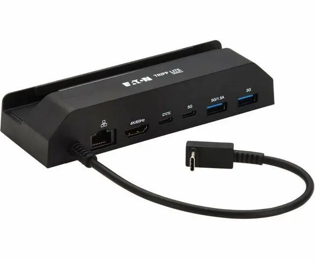 Alt view image 8 of 8 - Eaton Tripp Lite Series USB-C Docking Station for Steam Deck and ROG Ally - 4K 60 Hz HDMI, USB Hub, Gigabit Ethernet, 100W PD Charging - for Monitor, HDTV, Video Game System, Keyboard, Mouse, Hard Dri