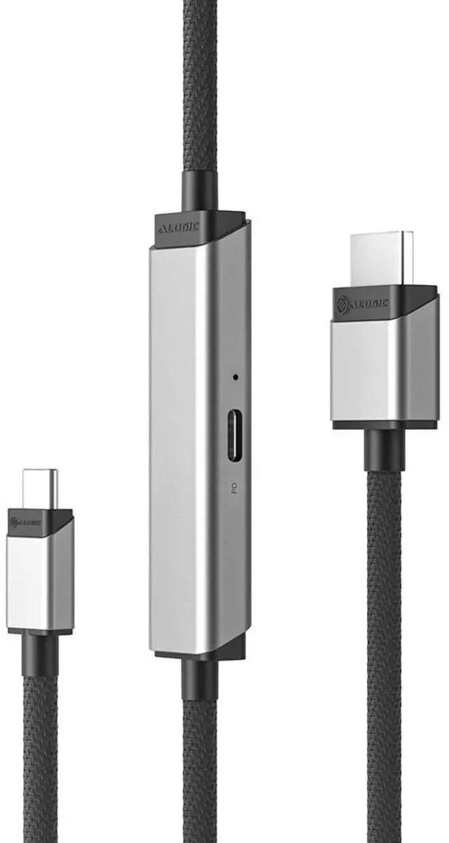 Alt view image 8 of 8 - ALOGIC Ultra USB-C to HDMI with 100W PD Cable Male to Male 1m ULCHDPD01SGR