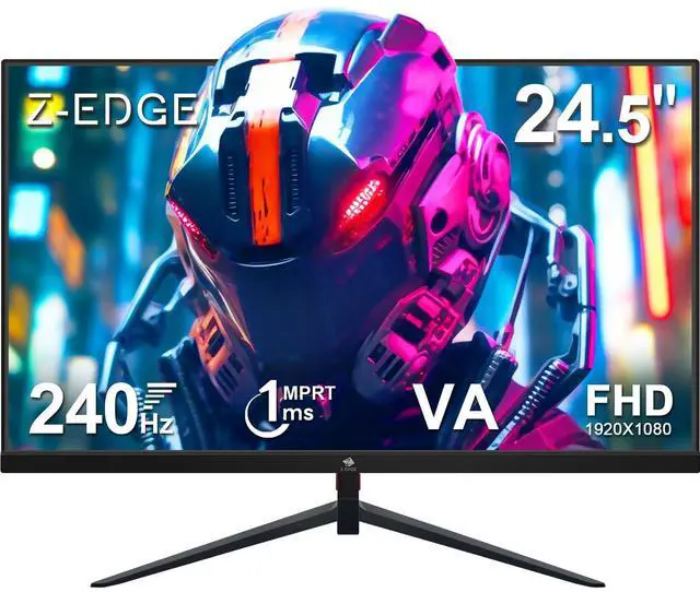 Alt view image 6 of 12 - Z-EDGE UG25I 25"(Actual size 24.5") 1080P Full HD 240Hz 1ms Gaming Monitor, 350cd/m², FreeSync Compatible, 2 x HDMI, 1 x DP
