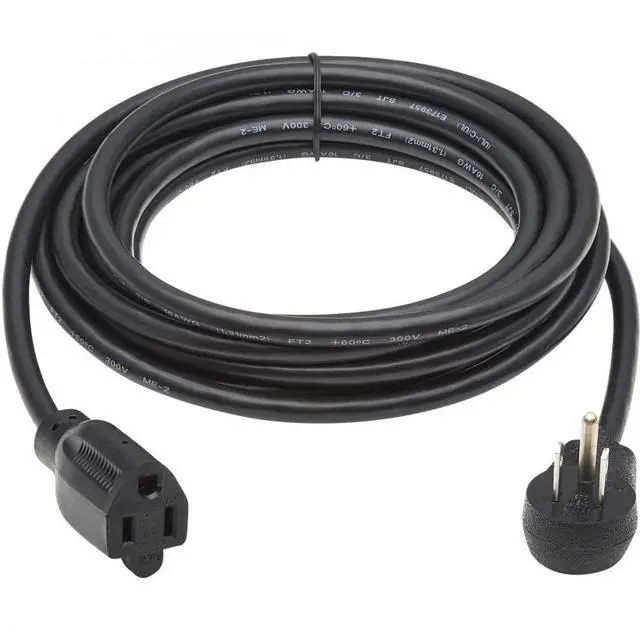 Alt view image 9 of 14 - Tripp Lite 15ft Power Extension Cord Right-Angle NEMA 5-15P to NEMA 5-15R
