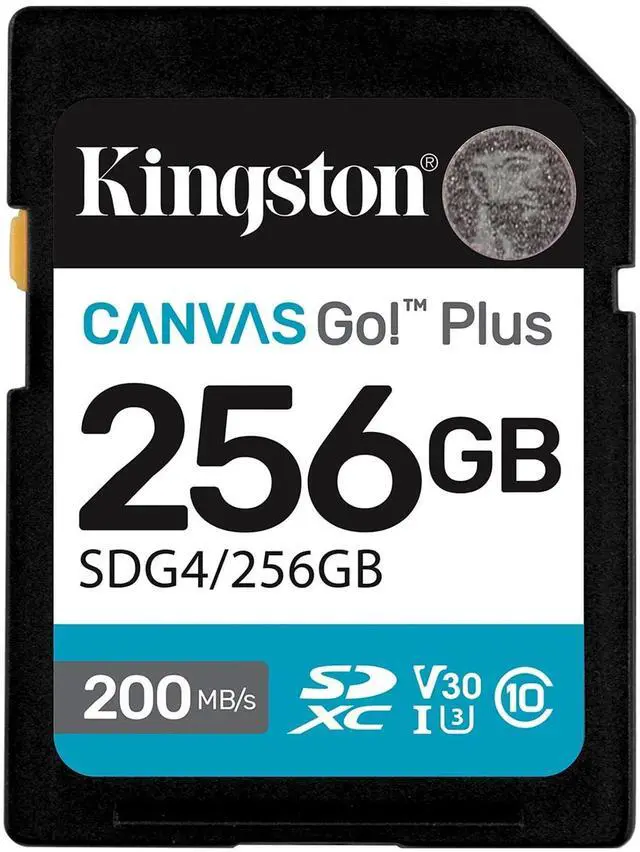 Alt view image 9 of 9 - Kingston Canvas Go! Plus 256 GB Class 10/UHS-I (U3) V30 SDXC - 200 MB/s Read - 160 MB/s Write - Lifetime Warranty