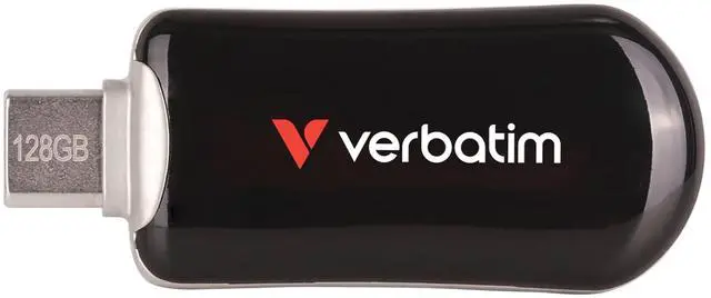 Alt view image 12 of 12 - Verbatim 128GB Plectra USB-C Flash Drive - Black - 128 GB - USB 3.2 (Gen 1) Type C - Black