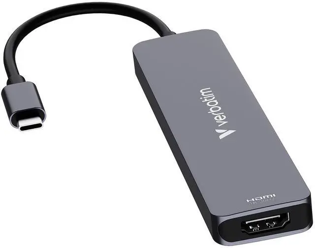 Alt view image 12 of 12 - Verbatim USB-C Essentials Multiport Hub - 7 Ports - for Camera - Charging Capability - Memory Card Reader - SD, microSD - USB Type C - 4K @30Hz - 3840 x 2160 - 4 x USB Ports - 2 x USB Type-A Ports - U