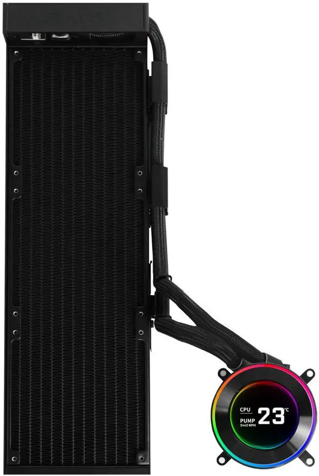 Alt view image 4 of 4 - Lian Li Hydroshift II 360 Liquid CPU Cooler - Flexible Slide-Tube Clamp Coolant Pathway - 2.1 IPS LCD Screen - 3 Control Mode - Fits Most PC Fans - LGA 1851/1700, AMD AM5/AM4 - Black (HS2LCD36B)