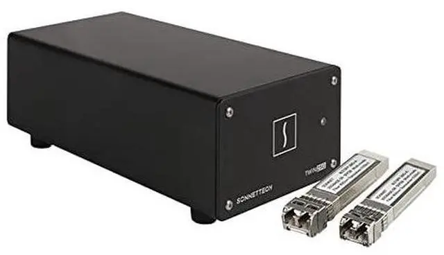 Alt view image 7 of 7 - Sonnet Twin25G Dual-Port 25GbE Thunderbolt Adapter with 2x SFP28 Transceivers