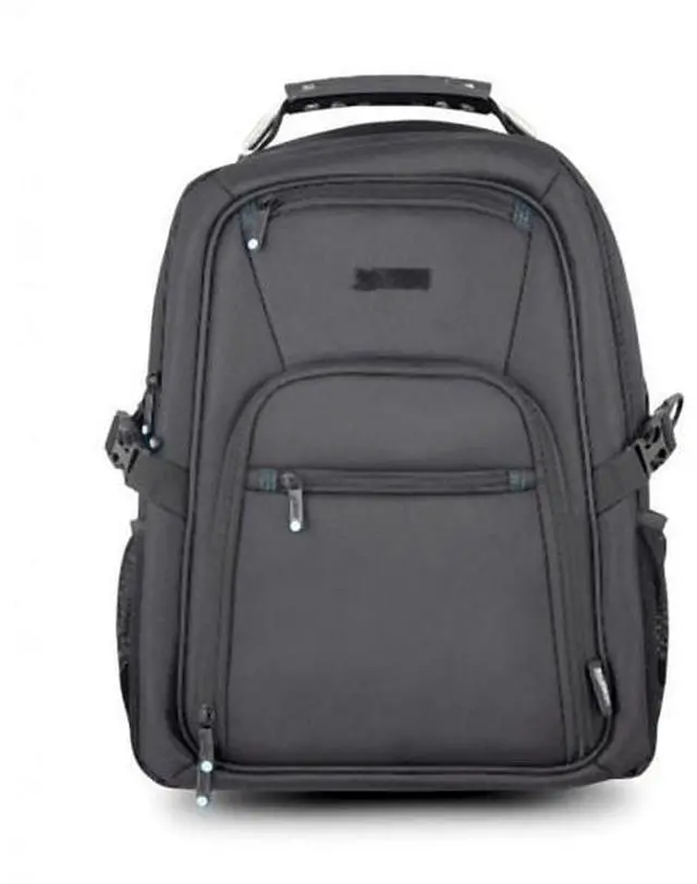 Alt view image 3 of 9 - Urban Factory HEAVEE GREEN Carrying Case (Backpack) for 10.5" to 14.1" Notebook - Dark Gray - Water Resistant, Shock Absorbing, Water Proof - Polyethylene Terephthalate (PET), 210D Polyester HTE14UF