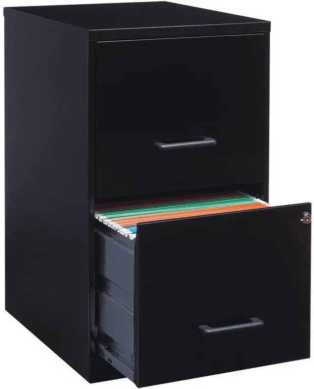Alt view image 8 of 8 - Lorell 14341 18 Deep 2-Drawer File Cabinet, Black