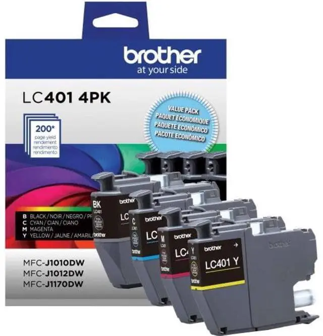 Alt view image 16 of 16 - Brother LC401 Black/Cyan/Magenta/Yellow Standard Yield Ink Cartridges 4/Pack (LC4014PKS)