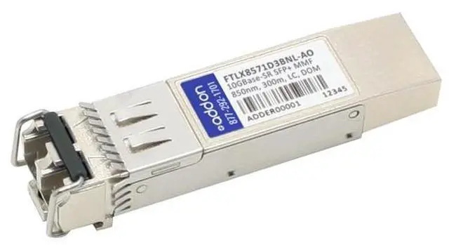 Alt view image 7 of 8 - Addon Finisar Ftlx8571d3bnl Compatible Taa Compliant 10Gbase-Sr Sfp+ Transceiver (Mmf 850Nm 300M Lc Dom)