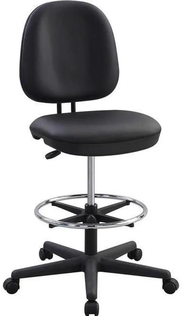 Alt view image 8 of 8 - Lorell 62627 Vinyl Contoured Back Stool