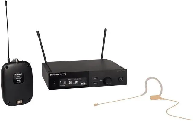 Alt view image 3 of 7 - Shure SLXD14/153T-J52 Wireless System with SLXD1 Bodypack Transmitter and MX153T Earset Headworn Microphone, J52