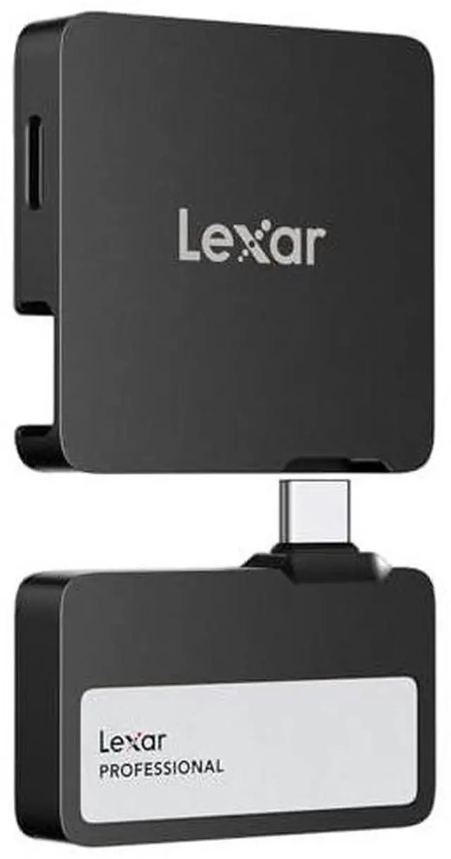 Alt view image 3 of 3 - Lexar Lexar SL400 2TB Portable SSD with Hub, Black
