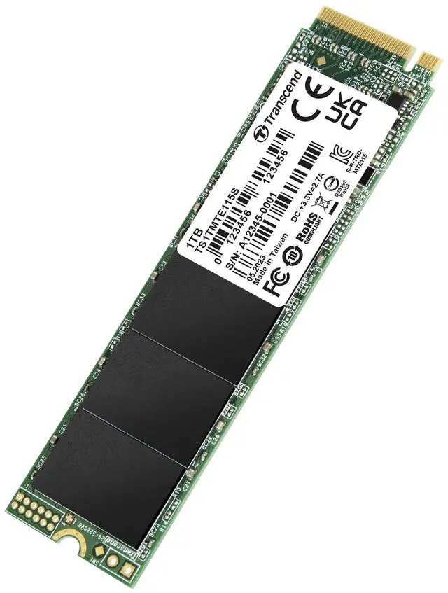 Alt view image 9 of 15 - 1TB Transcend PCIe SSD 115S NVMe M.2 2280 PCIe Gen3 x4 SSD