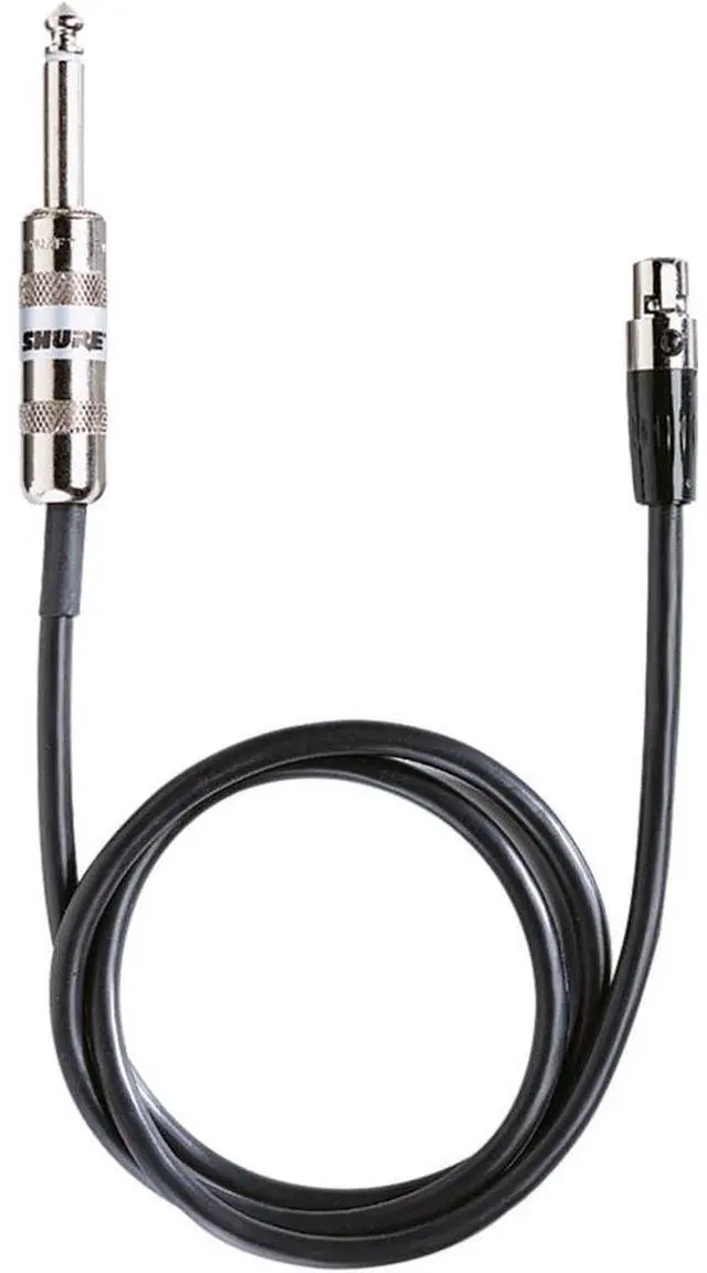 Alt view image 16 of 16 - Shure WA302 Instrument Cable for Body-Pack Transmitters, 2'