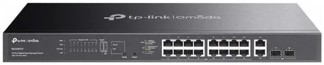 Alt view image 6 of 7 - TP-Link Omada 20-Port Gigabit Easy Managed Switch with 16-Port PoE+ - 18 Ports - Manageable - Gigabit Ethernet - 10/100/1000Base-T, 1000Base-X - 2 Layer Supported - 2 SFP Slots - 289.70 W Power Consum