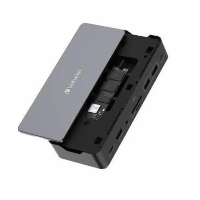Alt view image 13 of 13 - Verbatim USB-C Pro Docking Station 15-In-1 256GB Vi3000 SSD