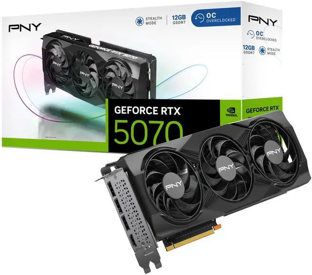 Alt view image 14 of 20 - PNY NVIDIA GeForce RTX 5070 Graphic Card 12 GB GDDR7 Full-height
