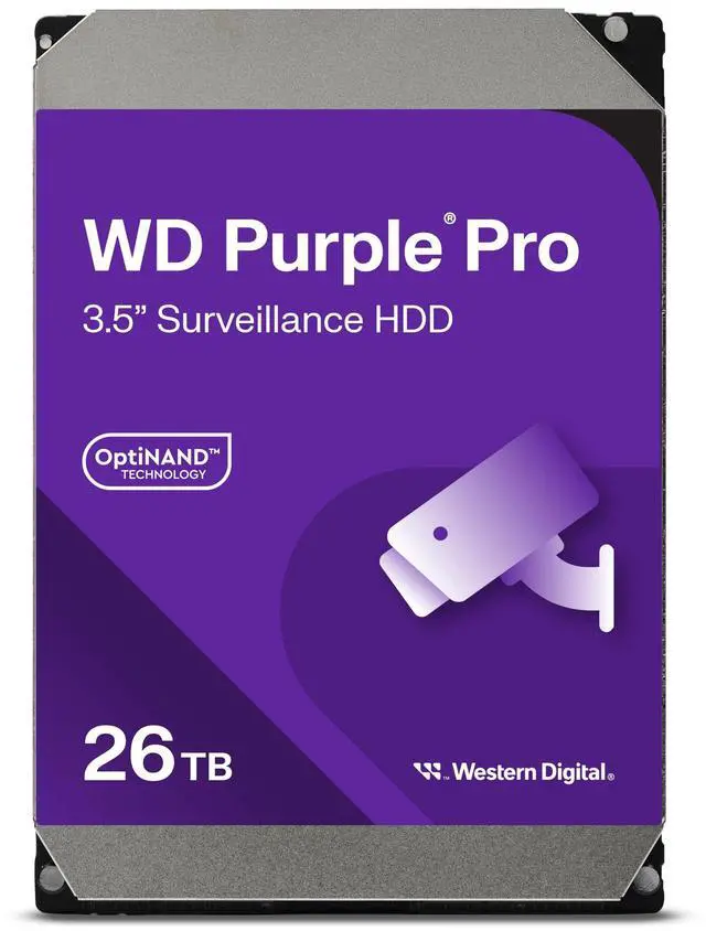 Alt view image 5 of 5 - WD WD260PURP 26TB WD Purple Pro Surveillance Internal Hard Drive HDD - SATA 6 Gb/s, 512 MB Cache, 3.5"