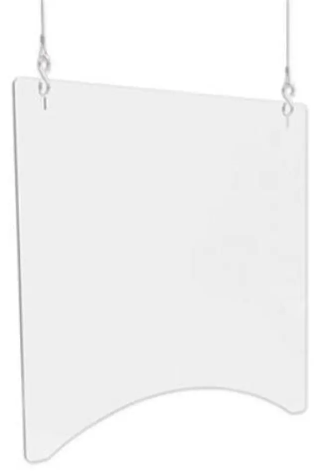 Alt view image 6 of 7 - deflecto Hanging Barrier, 23.75x23.75, Polycarbonate, CL PBCHPC2424