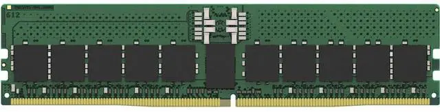 Alt view image 3 of 3 - Kingston RAM Module - For Rack Server - 32 GB - DDR5-6400/PC5-51200 DDR5 SDRAM - 6400 MHz Dual-rank Memory - CL52 - 1.10 V - ECC - Registered - 288-pin - DIMM - Lifetime Warranty