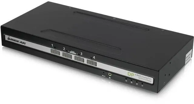 Alt view image 6 of 7 - IOGEAR 4-Port Single View DisplayPort KVM Switch w/Audio - 4 Computers - 1 Local User - 3840 x 2160 - 50 Hz, 60 Hz - 6x USB - 5x DisplayPort GCS1414TAA4