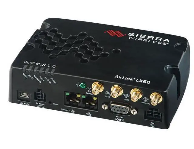 Alt view image 5 of 5 - Sierra Wireless AirLink LX60 Cellular, Ethernet Modem/Wireless Router - 4G - LTE 1900, LTE 850, LTE 700, LTE 1700, WCDMA 1900, WCDMA 850 - LTE, HSPA+, GPRS - 2 x Network Port - USB - Gigabit Ethernet