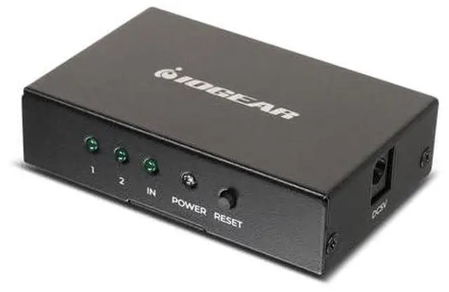 Alt view image 3 of 4 - IOGEAR 8K 2-Port HDMI Splitter - 60 Hz to 60 Hz - 7680 x 4320 - 1 x HDMI In - 2 x HDMI Out - Metal
