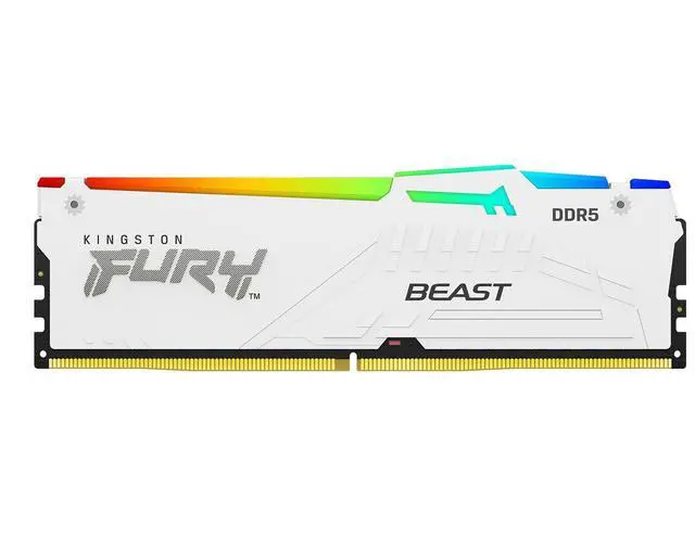 Alt view image 3 of 3 - Kingston FURY Beast RAM Module - For Motherboard - 16 GB (2 x 8GB) - RGB - DDR5-5200/PC5-41600 DDR5 SDRAM - 5200 MHz Single-rank Memory - CL40 - 1.25 V - Non-ECC - Unbuffered - 288-pin - DIMM