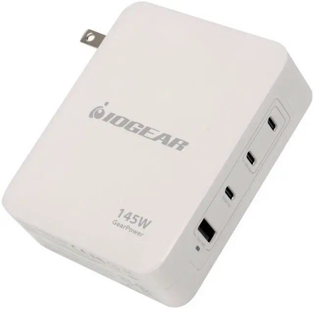 Alt view image 2 of 9 - IOGEAR GearPower 145W Multiport Charger - 145 W - 4 ft Cable - 28 V DC Output - 5 A - 1