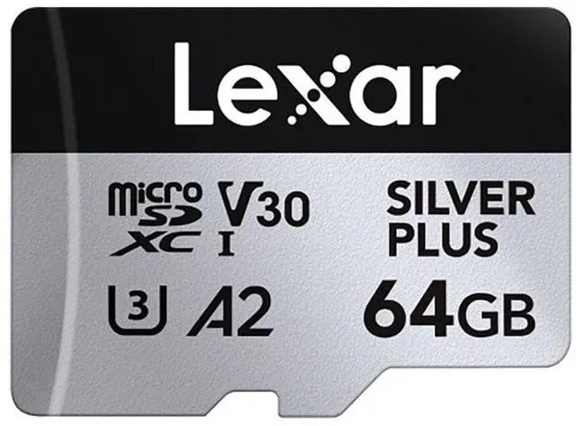 Alt view image 9 of 9 - Lexar Micro SD Professional SILVER PLUS Flash Memory Card 64GB