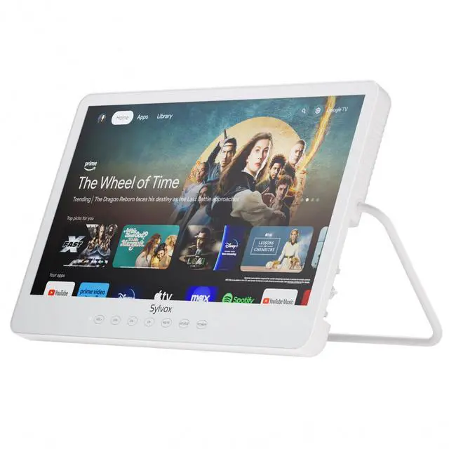 Alt view image 8 of 8 - SYLVOX 15.6'' Portable TV, IP66 Waterproof, 1080P Small Smart Television with Premium Sound and Google Assistant Remote | 4.5-6H Battery, 10000mAh Battery-Powered TV for Kitchen, Camper (NEW)