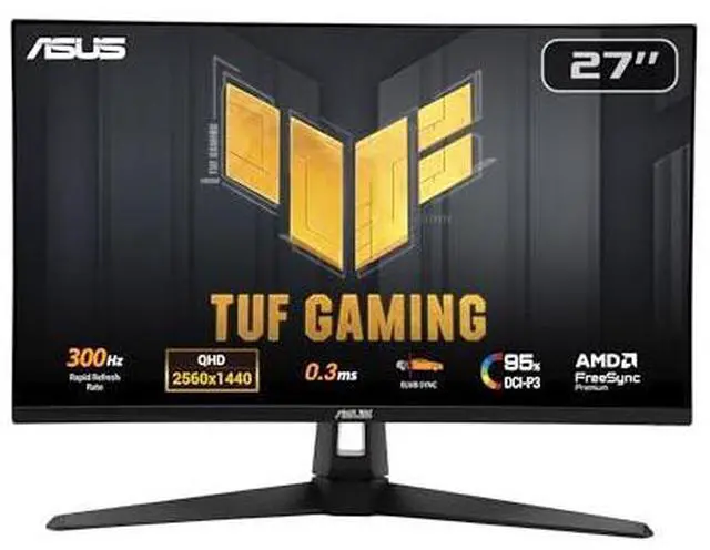 Alt view image 15 of 15 - ASUS TUF Gaming 27" 1440P Monitor (VG27AQM5A) - QHD (2560x1440), 300Hz, Fast IPS, Extreme Low Motion Blur Sync, 0.3ms, Speaker, 95% DCI-P3, Shadow Boost, DisplayWidget Center
