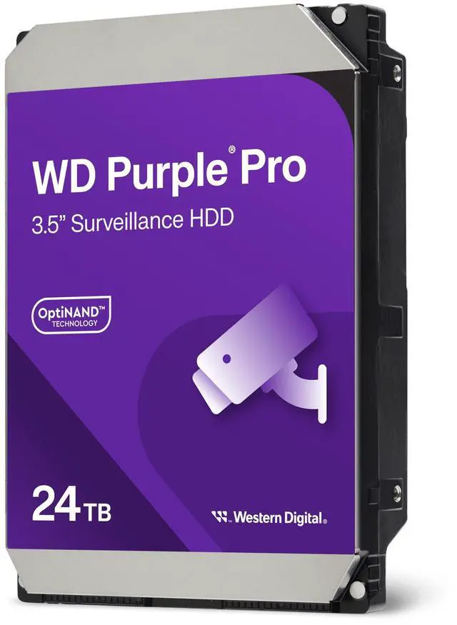 Alt view image 2 of 4 - Western Digital WD241PURP 24 TB Hard Drive - 3.5" Internal - SATA (SATA/600) Video - Surveillance Systems, Cloud Storage Device Supported