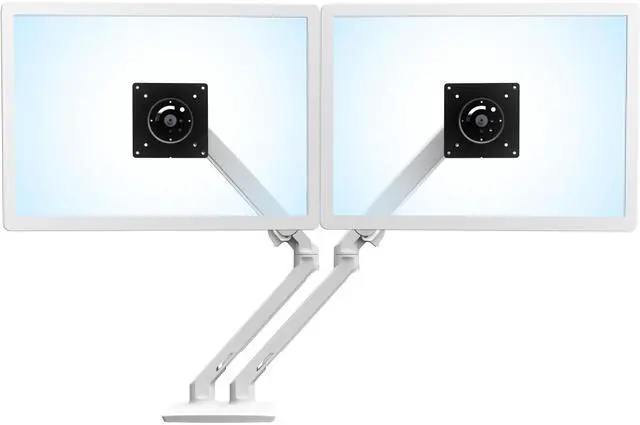 Alt view image 7 of 7 - Ergotron 45-496-216 MXV Desk Dual Monitor Arm (White)