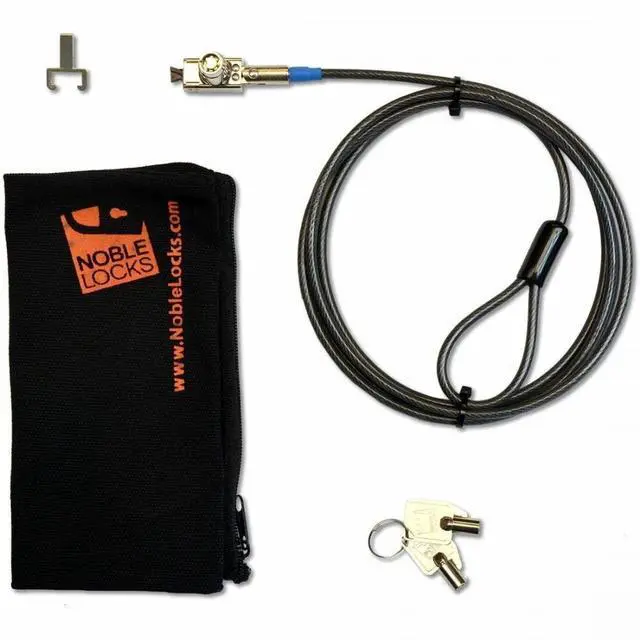 Alt view image 2 of 2 - Noble Wedge Lock With Barrel Key And Cable Trap, Taa Compliant, Keyed Alike