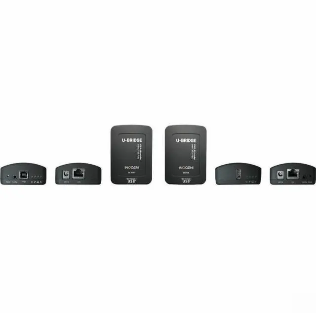 Alt view image 2 of 2 - INOGENI Video Extender Transmitter/Receiver - 328.08 ft Range - 2 x Network (RJ-45) - 2 x USB - 4K - Category 5e, Category 6, Category 7 - Desktop PC, Camera, Microphone, Audio, Keyboard