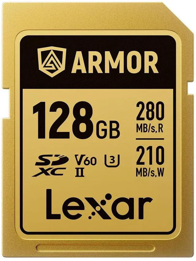 Alt view image 8 of 8 - Lexar Professional ARMOR GOLD 128GB UHS-II V60 SDXC Memory Card  LSDAMGL128G-RNNNG
