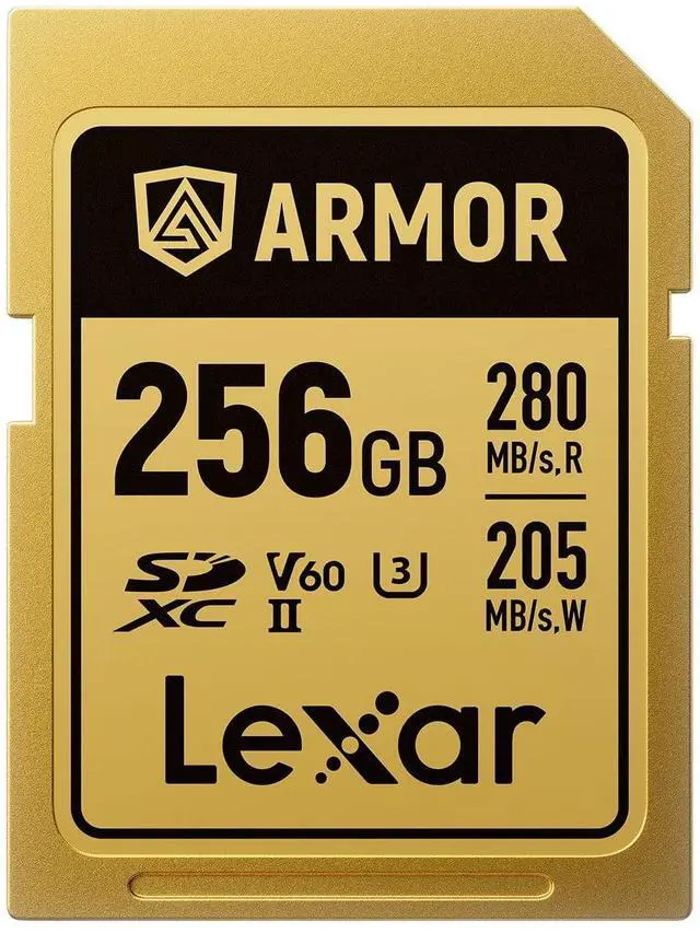 Alt view image 8 of 8 - Lexar Professional ARMOR GOLD 256GB UHS-II V60 SDXC Memory Card