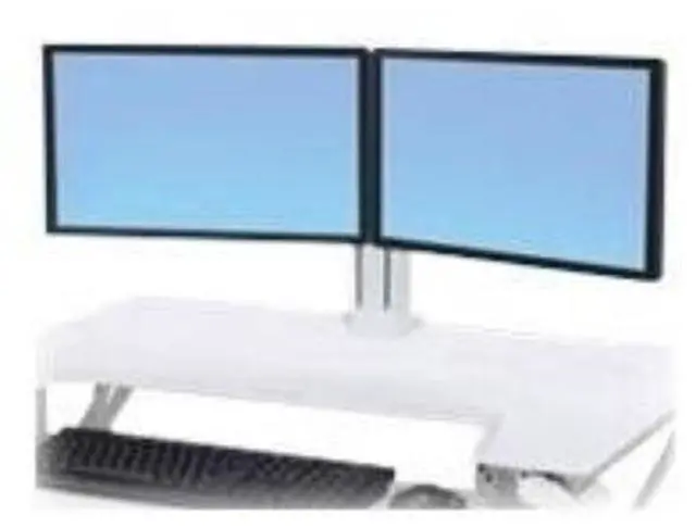 Alt view image 7 of 7 - Ergotron WorkFit Dual Monitor Kit white 97934062
