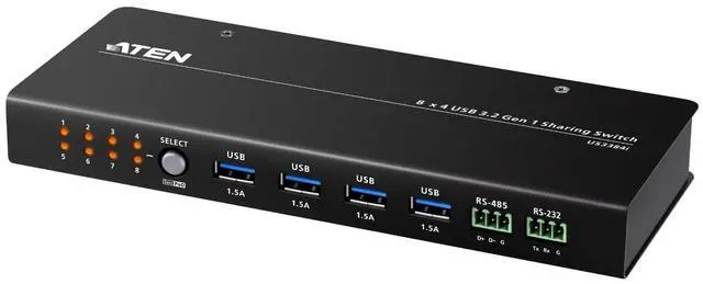 Alt view image 8 of 8 - ATEN 8 x 4 USB 3.2 Gen 1 Sharing Switch - 8 Computer(s) - 12 x USB - Wall Mountable