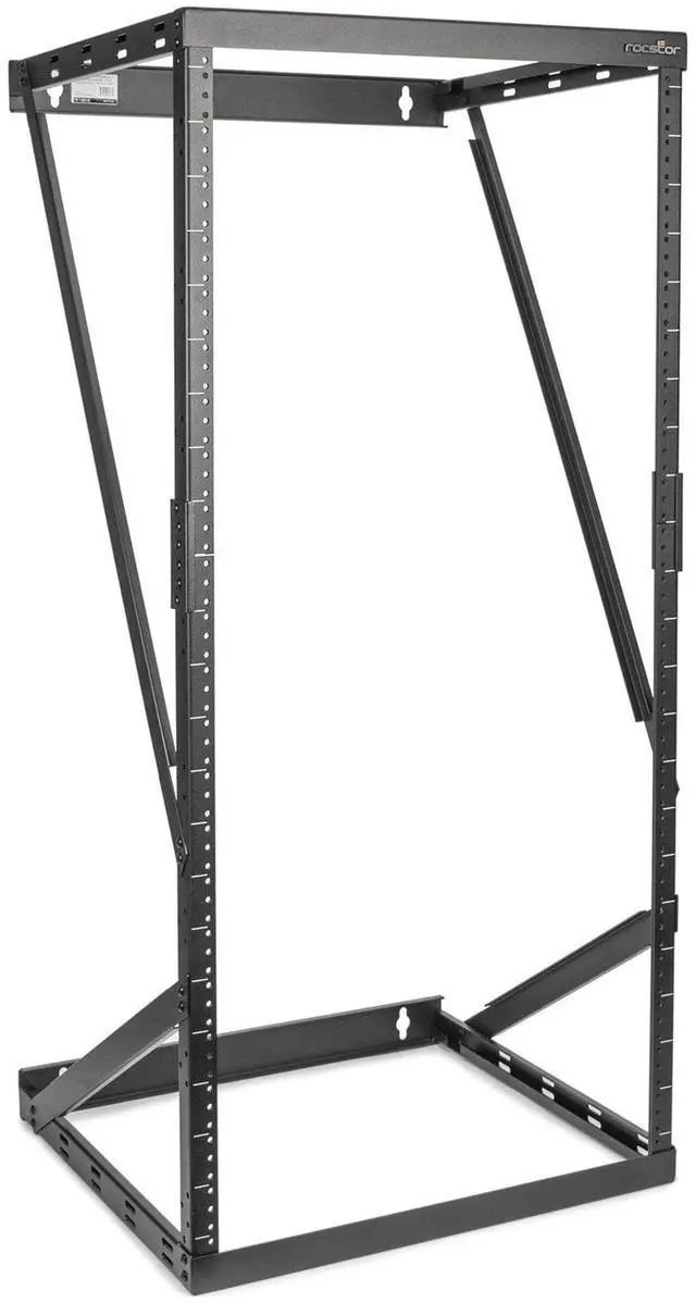 Alt view image 2 of 2 - Rocstor 8U/12U/22U Open Frame WALLMOUNT SOLIDRACK-Black