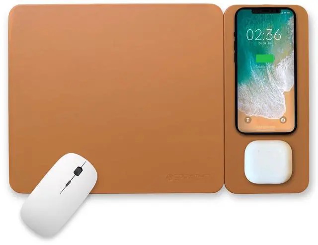 Alt view image 2 of 2 - MagPad Charger and Mouse Pad Brown MGPBN