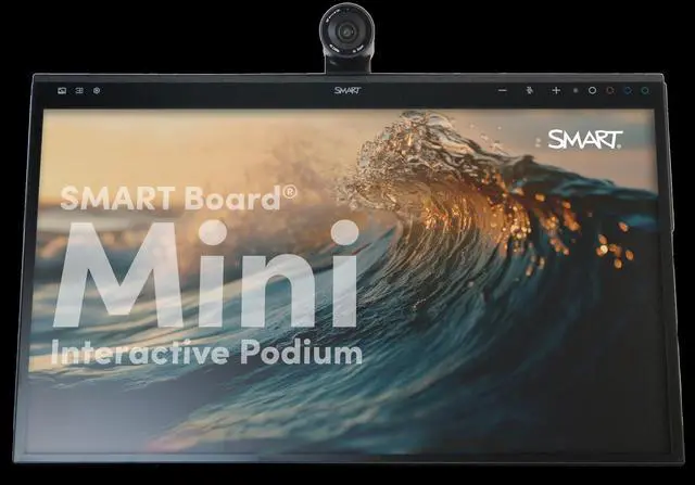 Alt view image 7 of 7 - SMART Board Mini 727, Interactive Podium - 27" LCD - Projected Capacitive - Touchscreen - 16:9 Aspect Ratio - 3840 x 2160 - LED - 400 Nit - 2160p - USB - HDMI