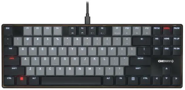 Alt view image 3 of 3 - CHERRY KC 500 MX LP TKL MX LP Mechanical Low-profile Keyboard in a Slim Design - Black, Wired Compact Keyboard with Backlighting, MX2A IVORY Switches, PBT Keycaps, Foldable Feet, Slim Design