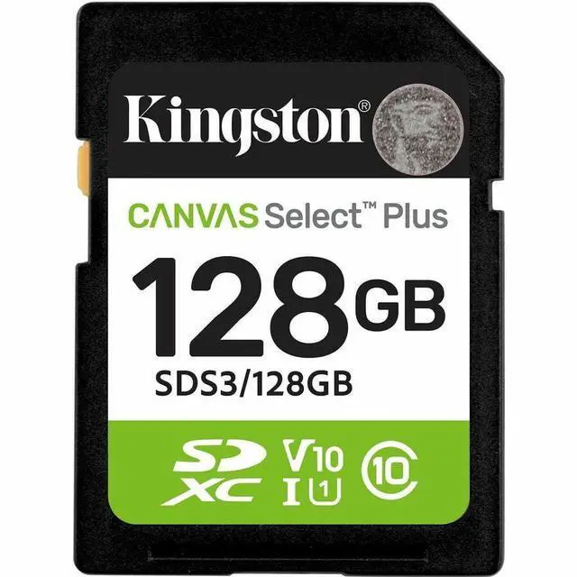 Alt view image 4 of 4 - Kingston Canvas Select Plus 128 GB Class 10/UHS-I (U1) V10 SDXC - 150 MB/s Read