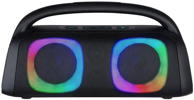 Alt view image 14 of 14 - IQ Sound Portable Bluetooth Speaker W/ RGB Lights, TWS, USB/Micro SD/FM Radio Inputs IQ-3540BT