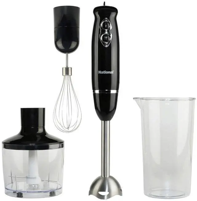 Alt view image 8 of 8 - National 4-in-1 Multi-Purpose Immersion Hand Blender, Mash, Chop and Whisk NA-3104HB Black