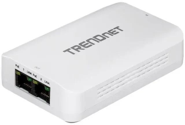 Alt view image 6 of 6 - TRENDnet 2-Port Gigabit PoE++ Extender, 1 x Gigabit PoE++ In Port, 2 x Gigabit PoE Out Ports, Extends 100m (328 ft) Up to 200m (656 ft), Daisy Chain 4 Units for up to 500m (1640 ft), Black, TPE-BE200