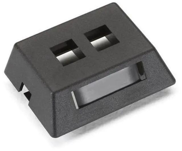 Alt view image 3 of 3 - Black Box GigaStation2 Modular Furniture Wallplate 2-Port Black