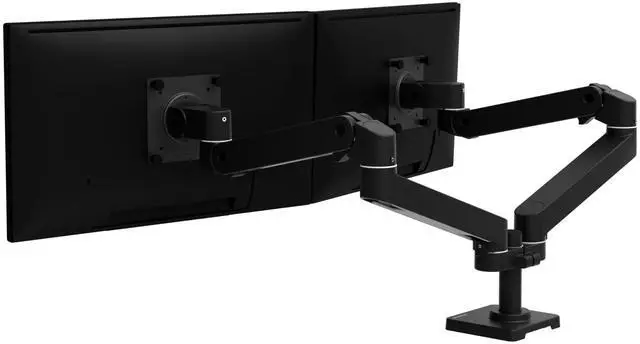 Alt view image 4 of 4 - Ergotron Desk Mount for Dual Monitor LCD Display Black 45686292